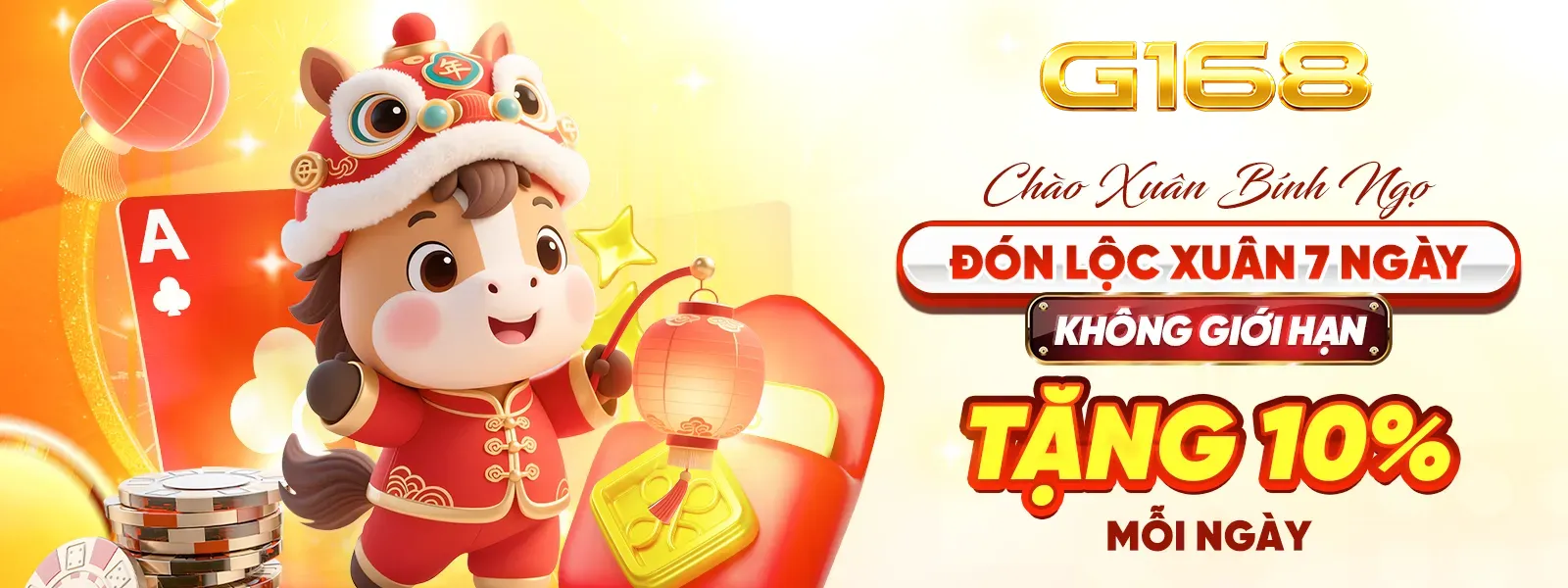 Khuyến mãi G168 tặng 10 phần trăm mỗi ngày casino online Việt Nam