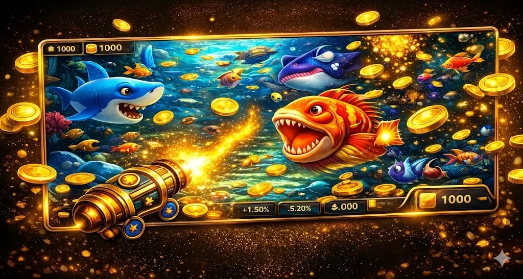 Cách chơi Bắn Cá G168 với giao diện bắn cá, súng và các loại cá trong game