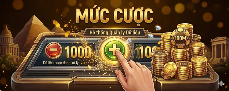 điều chỉnh mức cược trong slot G168 với bảng điều khiển và chip cược