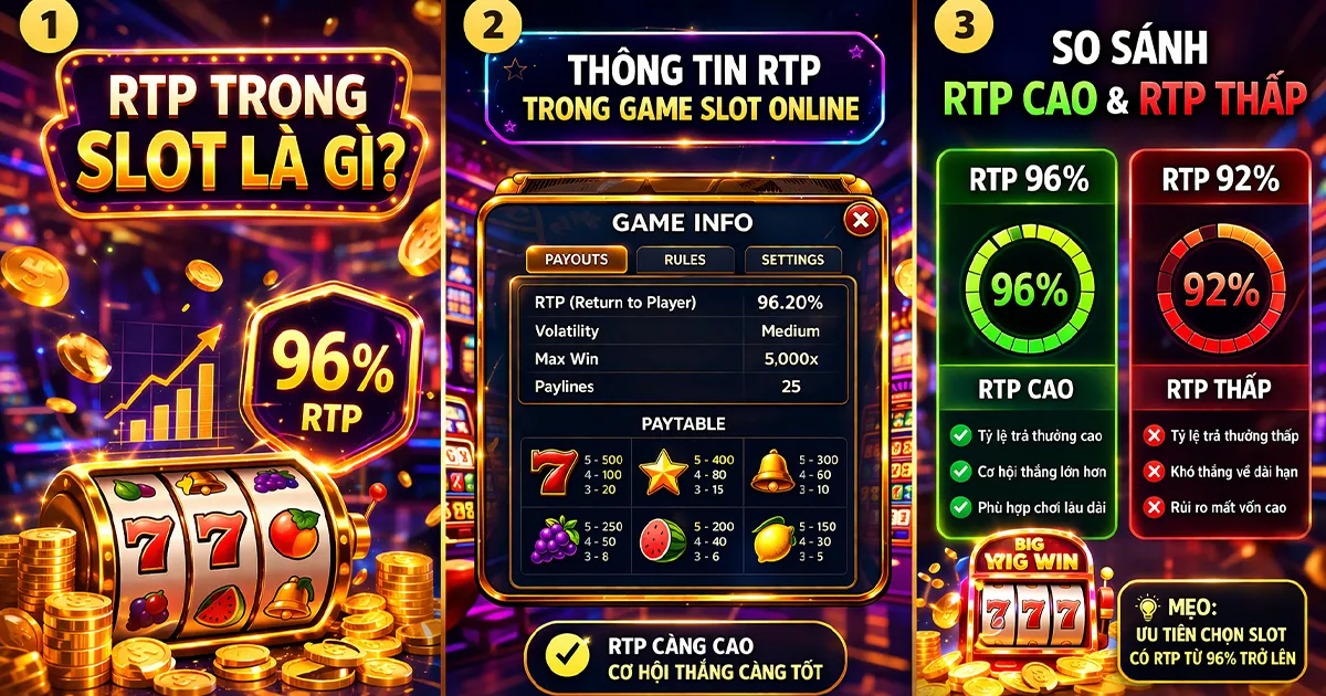 thông tin RTP trong game slot online